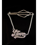 Steve sterling tie clip Vintage Gotham silver marcasite personalized Art... - $225.00