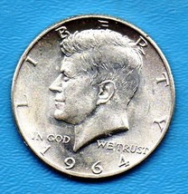 1964 Kennedy Halfdollar (uncirculated) - Silver - BRILLANT - $25.00
