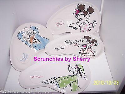Ceramic Walt Disney Plates Set of 4 Mickey Mouse Minnie Donald