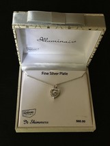 Heart Silver Plated Genuine Swarovski Crystal Pendant Necklace *NEW* Retail $60 - $31.81