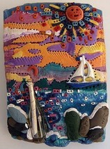 MESSAGE IN THE BOTTLE Laurie Ann Moore OOAK Fimo ARTPIN - $76.99