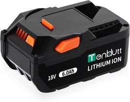 TenHutt 6.0Ah Replacement Lithium Battery for Black and Decker 18V