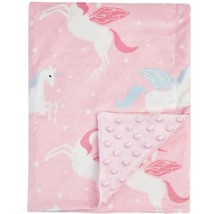Unicorn Baby Blanket For Girls Soft Minky With Double Layer Dotted Backing Ultra - $31.03