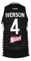 Allen Iverson Cola Turka Basketball Jersey New Sewn Black Any Size image 2