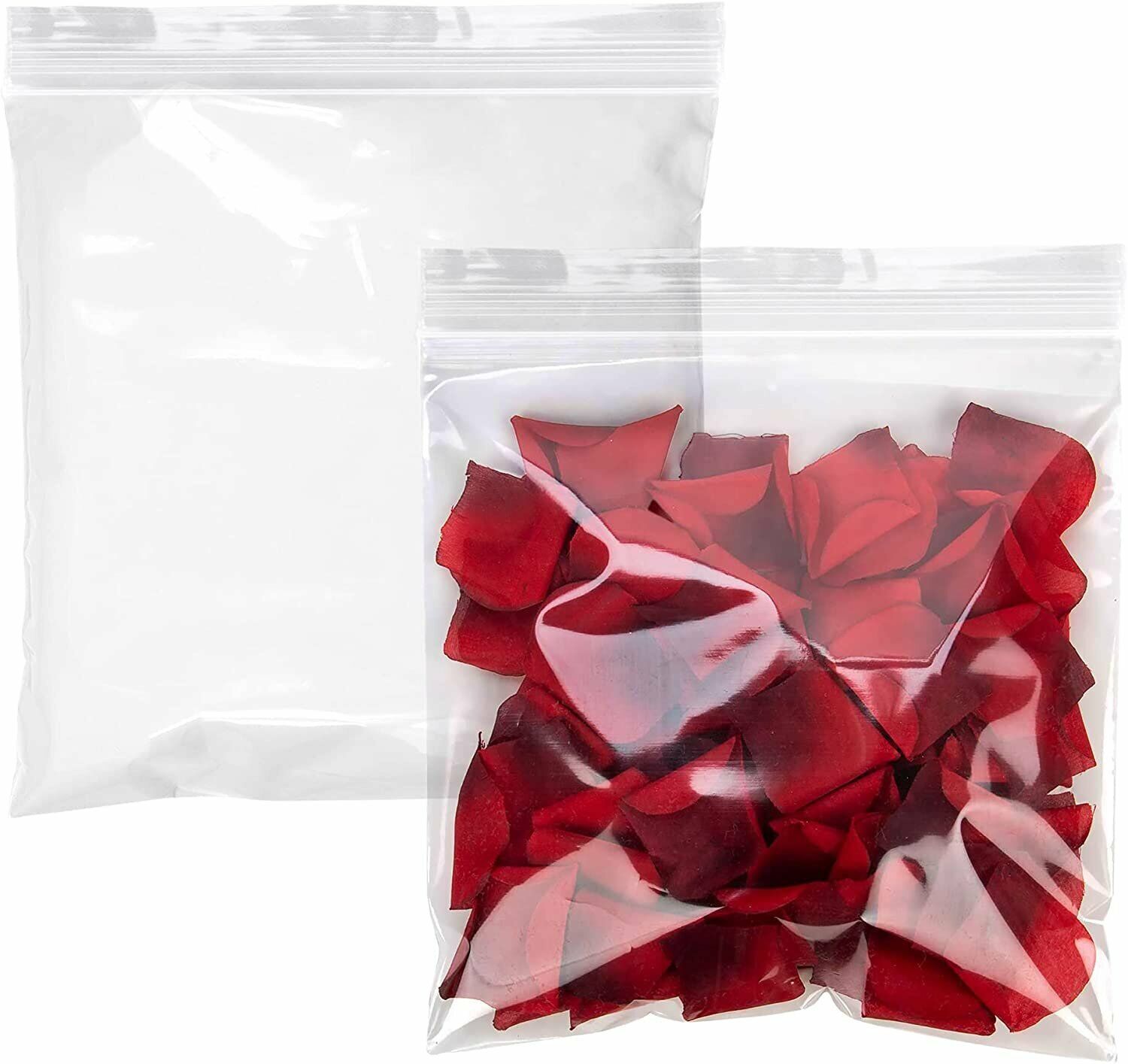 Clear Reclosable Plastic 4-Mil Ziplock Bags Poly Jewelry Zipper Baggies  (6x9)