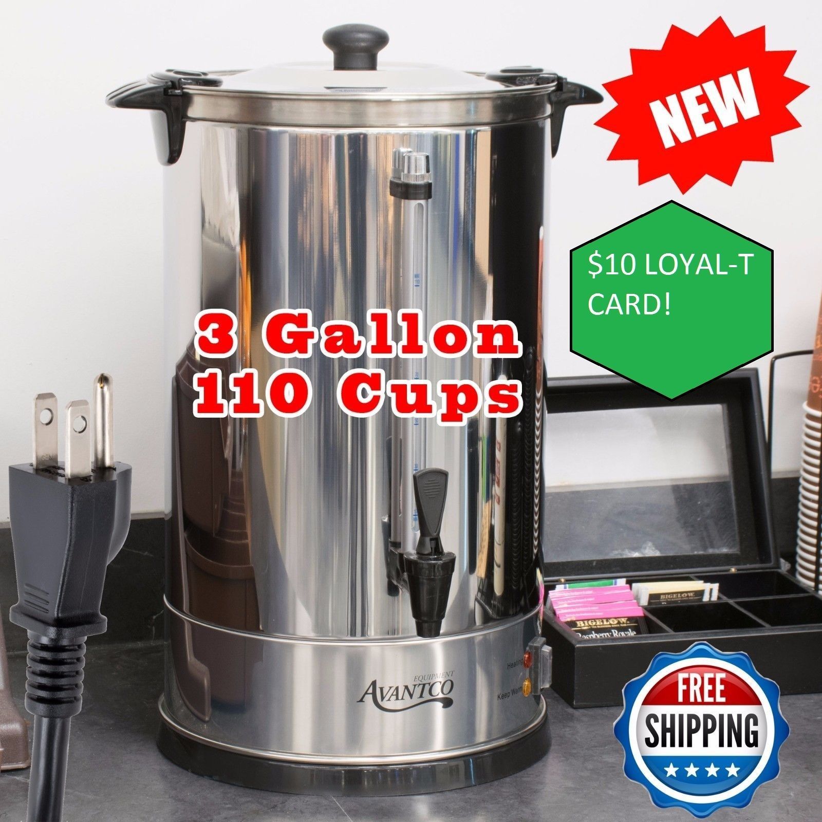 Newco Tall Tea Urn - 5 Gallon