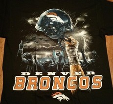 Denver Broncos Sky Helmet T Shirt Nfl Licensed Apparel - $21.77+