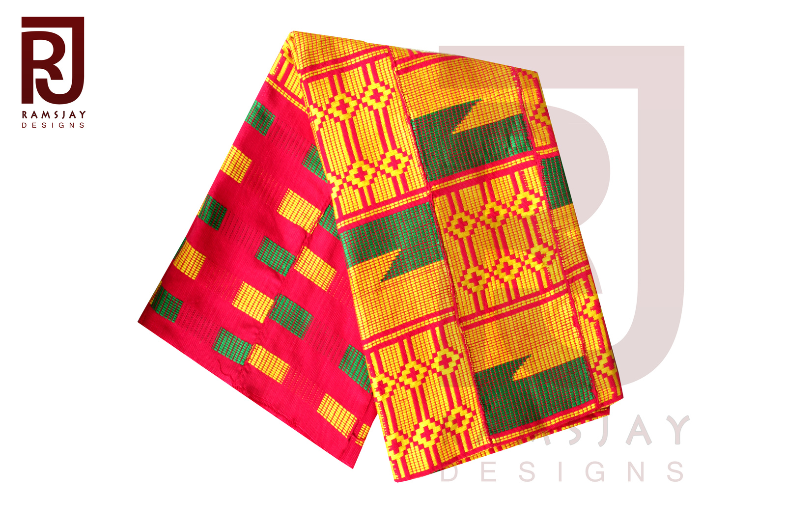 Kente Handwoven Cloth Asante Ghana African Art Ashanti Textile Fabric 6  yards