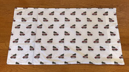 Pottery Barn Christmas Woody Jeep Tree King Pillow Case 100% Organic Cotton - $19.77