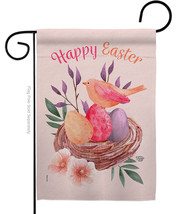 Pink Easter Garden Flag 13 X18.5 Double-Sided House Banner - $19.97