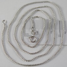 SOLID 18K WHITE GOLD SPIGA WHEAT EAR CHAIN 16 INCHES, 1.2 MM, MADE IN ITALY - $330.50
