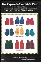 Critter Pattern Works #9301 Misses&#39; Expanded Variable Vest:-Size 8-24 - ... - $9.90