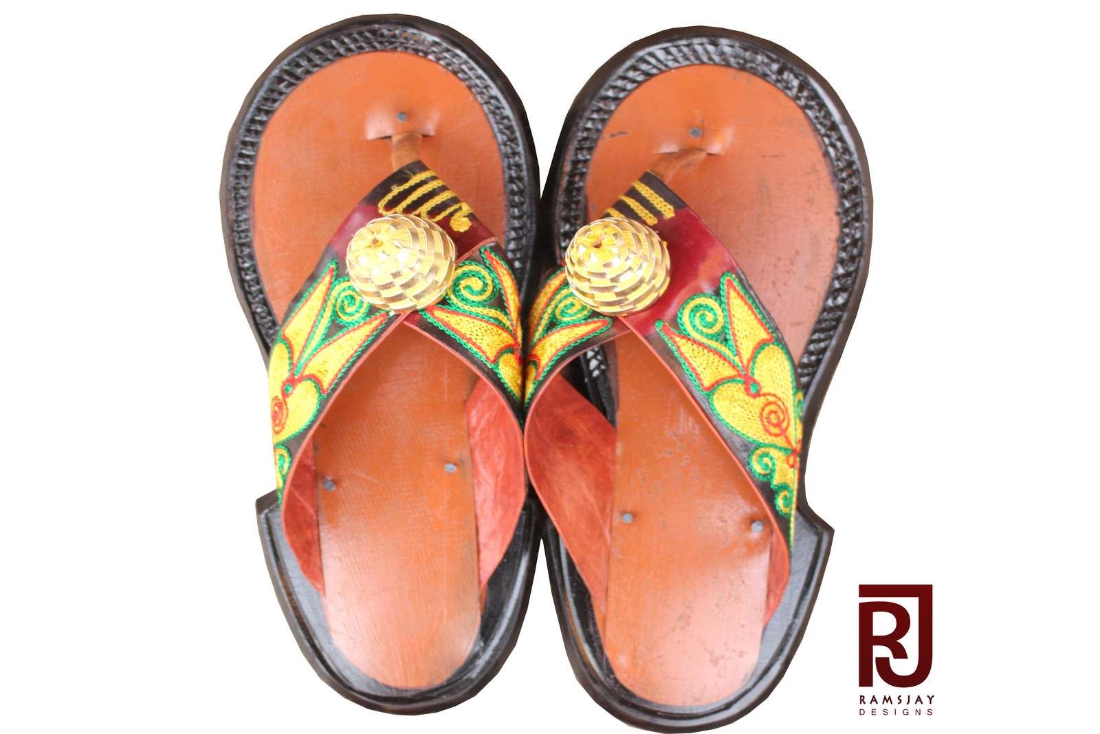 Men's Handmade Ghanaian Traditional Slippers Men's Shoes Sandals