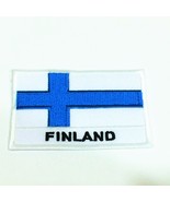 Finland Flag Patch Emblem Logo Badge 2&quot; x 2.8&quot; Sew On Embroidered Nation... - $16.52