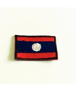 Laos National Flags Country Patches Emblem 1.2&quot; x 1.8&quot; Iron On Embroider... - $15.99