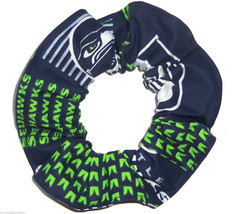 Seattle Seahawks Football Mini Fabric Hair Scrunchie Scrunchies NFL