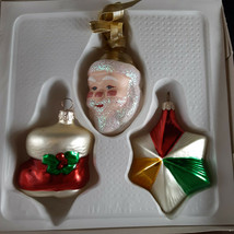 Blown Glass  Christmas Ornament European approx 3" size Santa boot Star - $8.90
