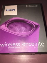 Philips Bluetooth Portable Speaker Purple Wireless Rechargeable BT100V/27-NEW - $29.58