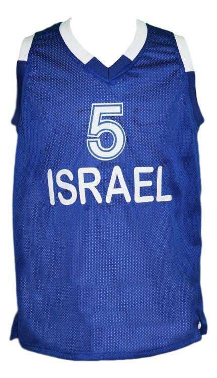 Custom team israel basketball jersey blue   1