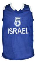 Any Name Number Team Israel Custom Basketball Jersey New Sewn Blue Any Size image 1