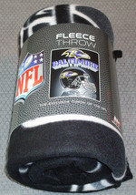 Nfl Nib 50x60 Rolled Fleece Blanket Gridiron Design - Baltimore Ravens - $24.95