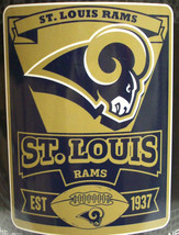 Nfl Nib 50x60 Rolled Fleece Blanket Marque Design - St. Louis Rams - $24.95