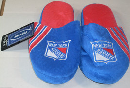 Nwt Nhl Stripe Logo Slide Slippers - New York Rangers - Extra Large - $22.95