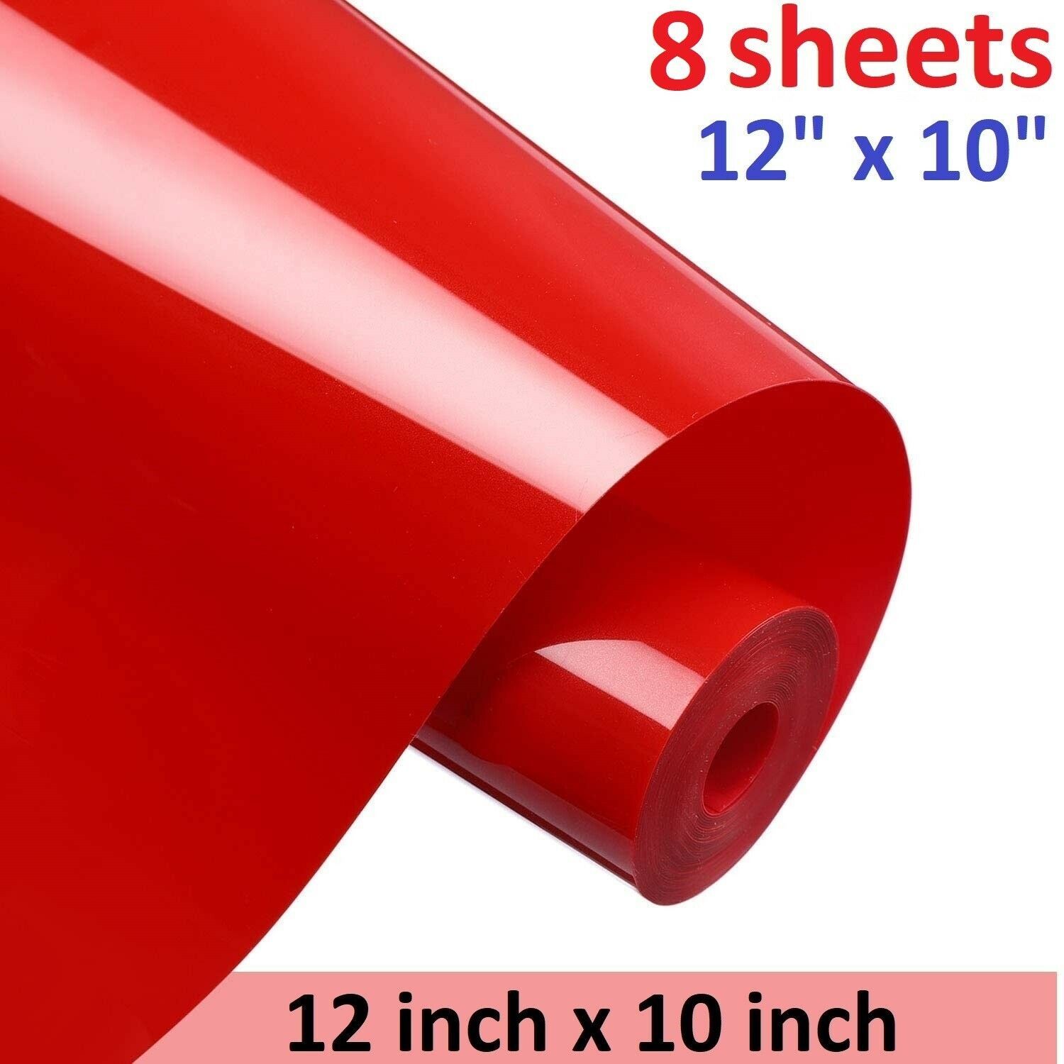 Rose Red HTV Heat Transfer Vinyl Roll: 12 inch x 12ft Rose Red HTV Vinyl for Shirts - Easy to Cut & Weed Iron on Vinyl for Clothes(Rose Red), Size: 12