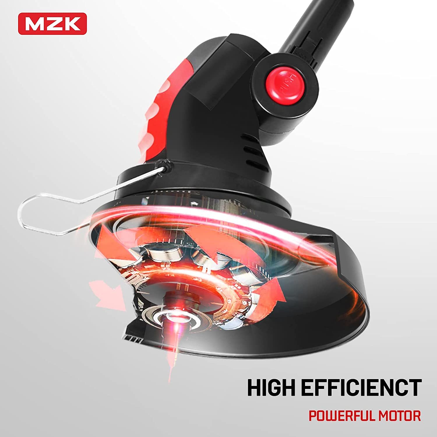 MZK String Trimmer, 20V Cordless Electric 12 Inch Weed Eater