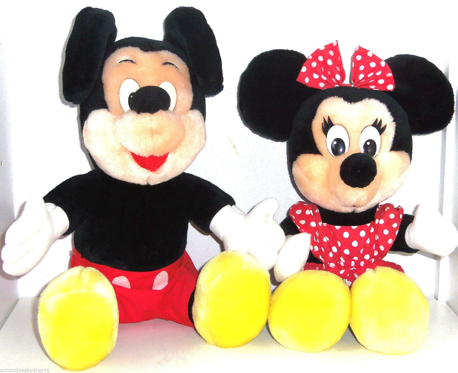 Mickey Minnie Mouse Plush Toy Disneyland Disney World Vintage 1990's