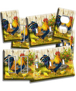 FARM FRENCH ROOSTER CHICKENS CHICKS LIGHT SWITCH PLATE OUTLET KITCHEN DI... - $5.39+