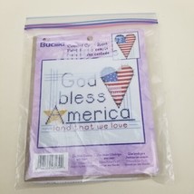 Bucilla God Bless America Land That We Love Counted Cross Stitch 7" X 5" 43139 - $7.91
