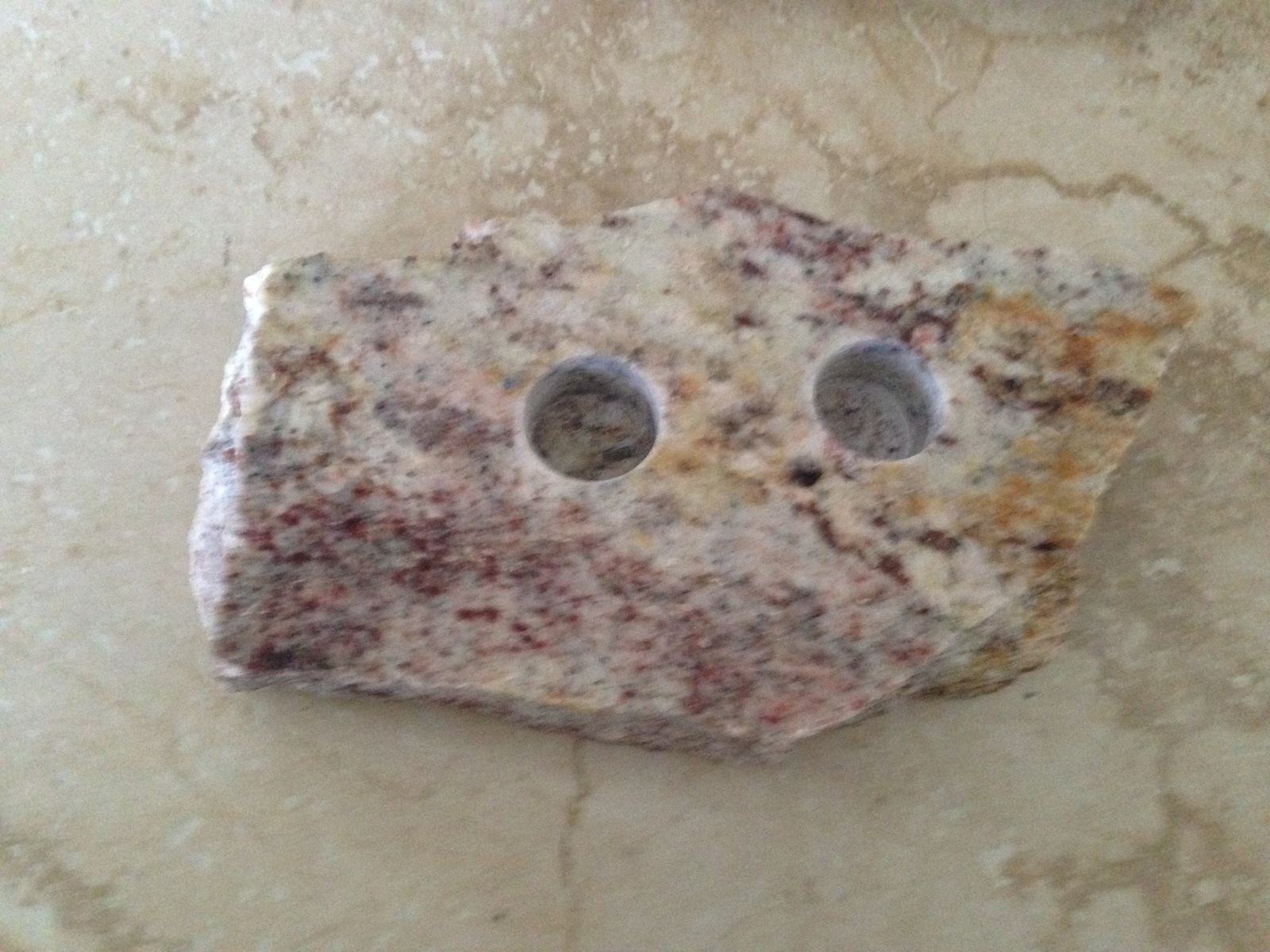 granite candle holder with feet approx 8" x 4"  - $43.99