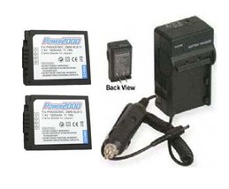 Two 2 Batteries + Charger For Panasonic DMCG1R DMCG1KEBA DMCG1KEBK DMCG1KEBR - $57.58