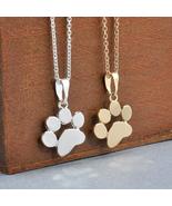 Footprints Paw Chain Pendant Necklace - $1.99
