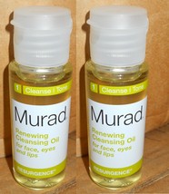 2-Murad Renewing Cleansing Oil for Face Eyes &amp; Lips 1 oz x 2 - $5.93