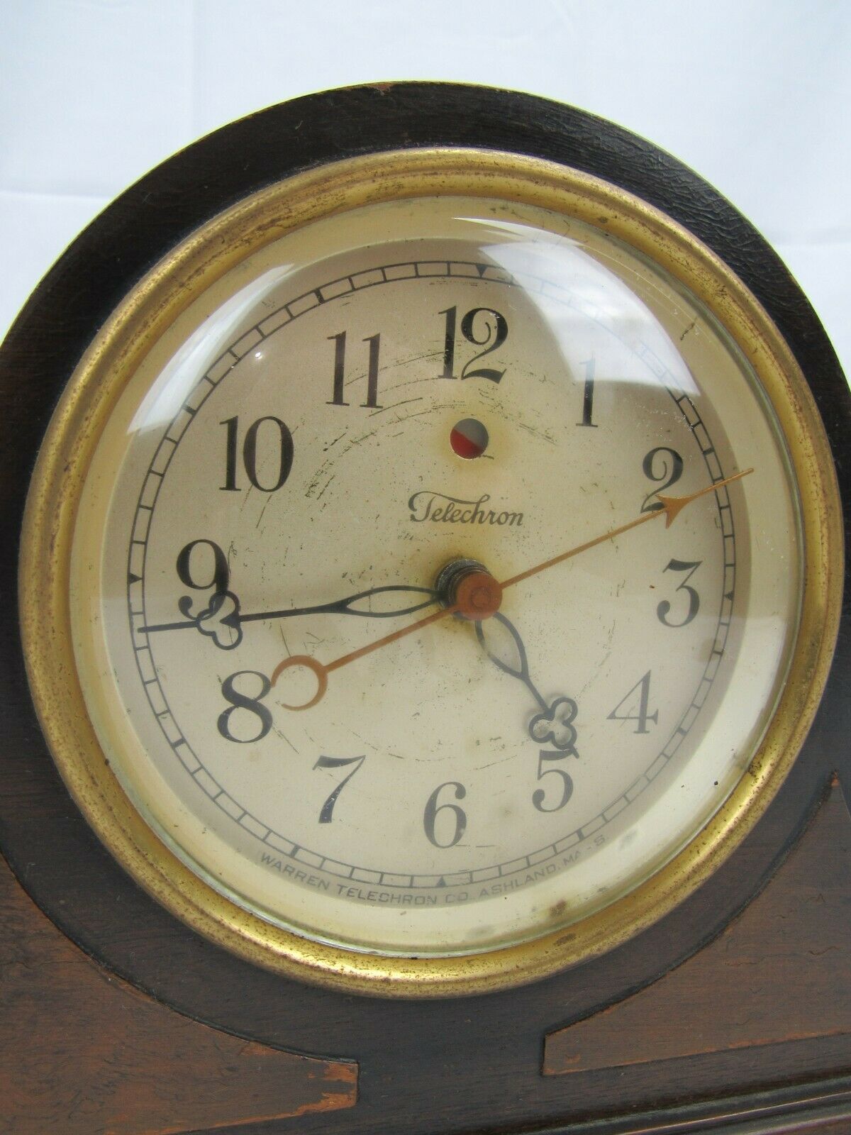 Vintage Warren Telechron M1 Mantle Clock wood electric Clocks