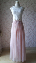 Sleeveless Crop Lace Long Tulle Skirt Pink Rustic Bridesmaid Dresses Plus Size