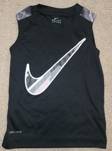 Nike Dri-Fit Youth Boys Black Sleeveless Tank Top Shirt size 4 XS - $10.40
