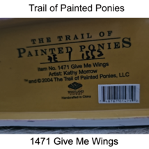 Painted Ponies Give Me Wings #1471 Artist Kathy Morrow Retired 2005 image 3