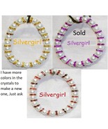 Imitation Glass Pearl SP Collar Stretch Bracelet 3 colors choices - $17.43