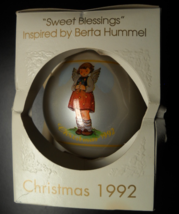 Schmid Collectors Gallery Christmas Ornament 1992 Sweet Blessings Berta Hummel - $10.99