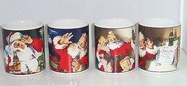 Coke Coca Cola Christmas Santa Claus Holiday Portaits Coffee Mug Lot of 4 - $49.95