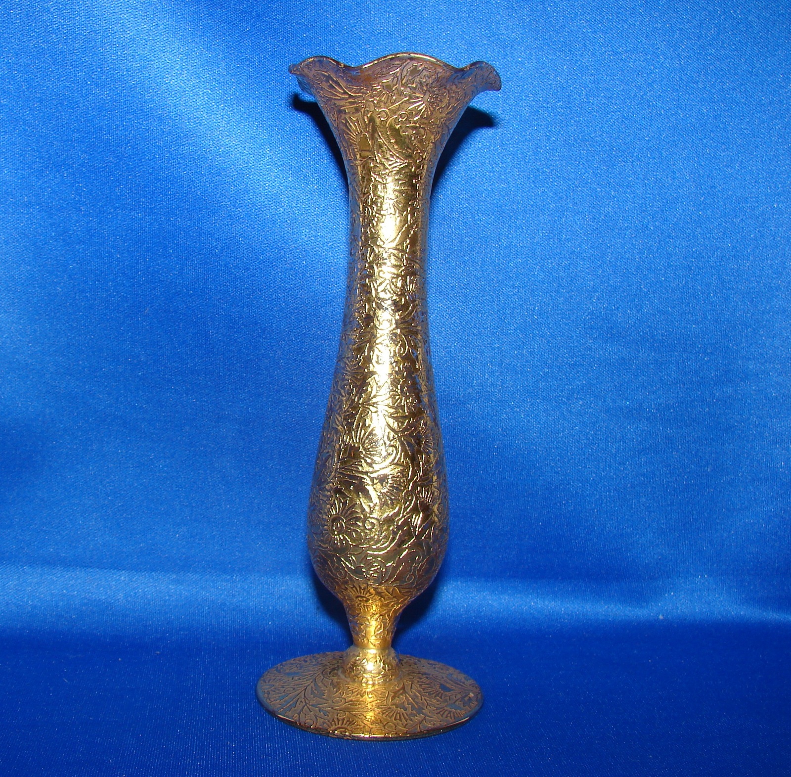 Primary image for 22k Gold Enameled Glass Bud Vase,