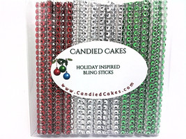 16 - HOLIDAY VARIETY Silver Mix of Cake Pop Bling Sticks - Free US Shipping - $11.99