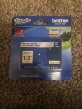 Genuine Brother TZe-231 - 12mm x 8m Black on White P-Touch TZ tape - $25.62