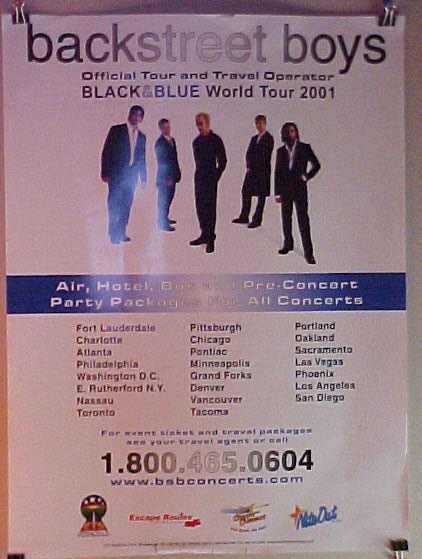 Backstreet Boys Black & Blue Tour Poster and 17 similar items