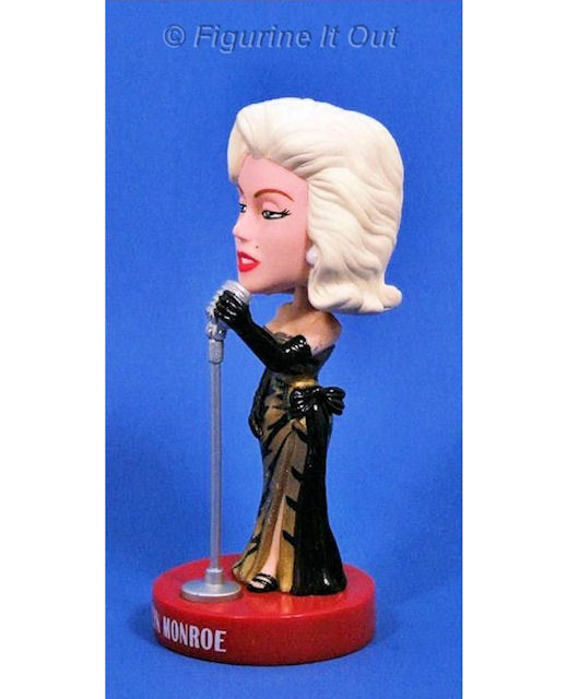 Marilyn Monroe Singer Bobble Gold Dress Funko Wacky Wobbler Bobblehead