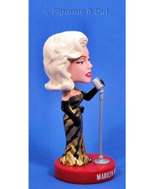 Marilyn Monroe Singer Bobble Gold Dress Funko Wacky Wobbler Bobblehead