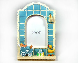 Baby Boy Photo Frame with Buggy, Blocks, and Duck 3.5x5 - $12.99